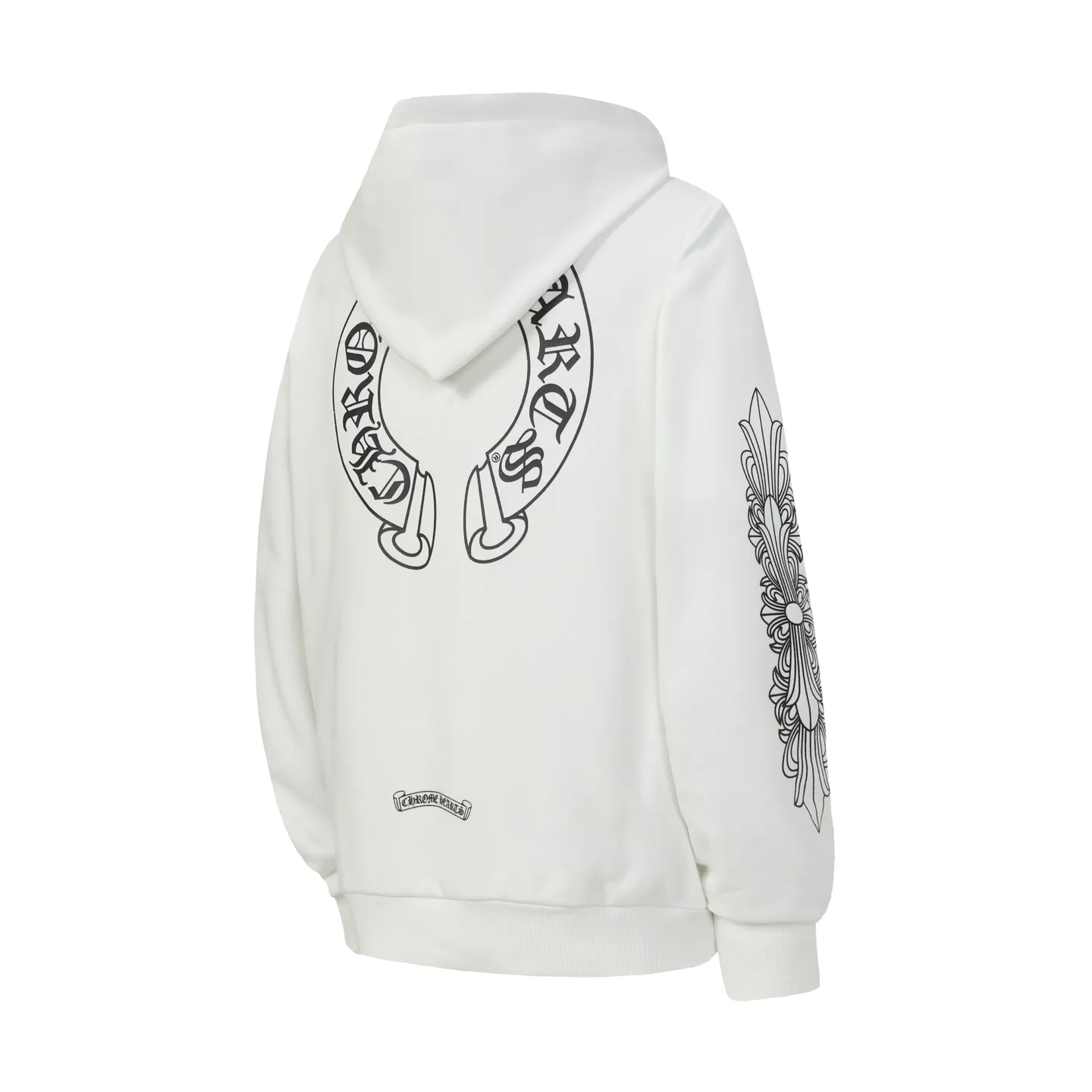 P230 #2120 cross-border model, please do not place an order if you are pursuing quality - Chrome Hearts/Chrome Hearts basic horseshoe Sanskrit printed hooded sweatshirt - High weight, high density and high quality, soft, delicate and skin-friendly wool, soft and silky to the touch, excellent warmth and skin-friendly properties - Customized weaving and dyeing, no color difference, no matter the fabric or workmanship details, beat the ordinary version on the market - Hardware zipper accessories are all customized, full of details -Colour: black White -Size: S M L XL